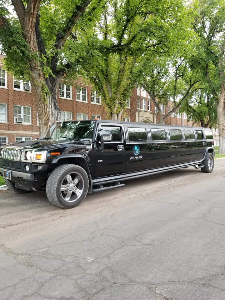 Hummer stretch limousine side view